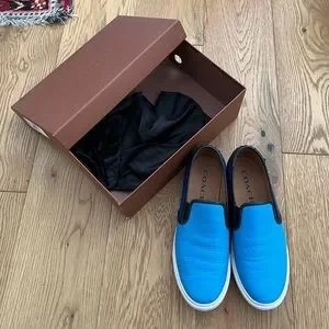 Coach | Shoes | Coach Mens Union Slip On Sneakers Azure Blue  display picture 3